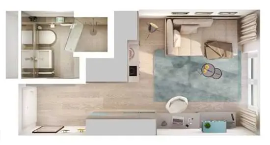 Studio Apartment Grundriss Studio Apartment Grundriss