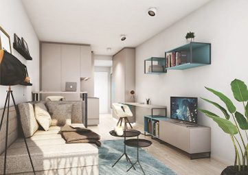 studiomuc Wohnung mit Wohnzimmer