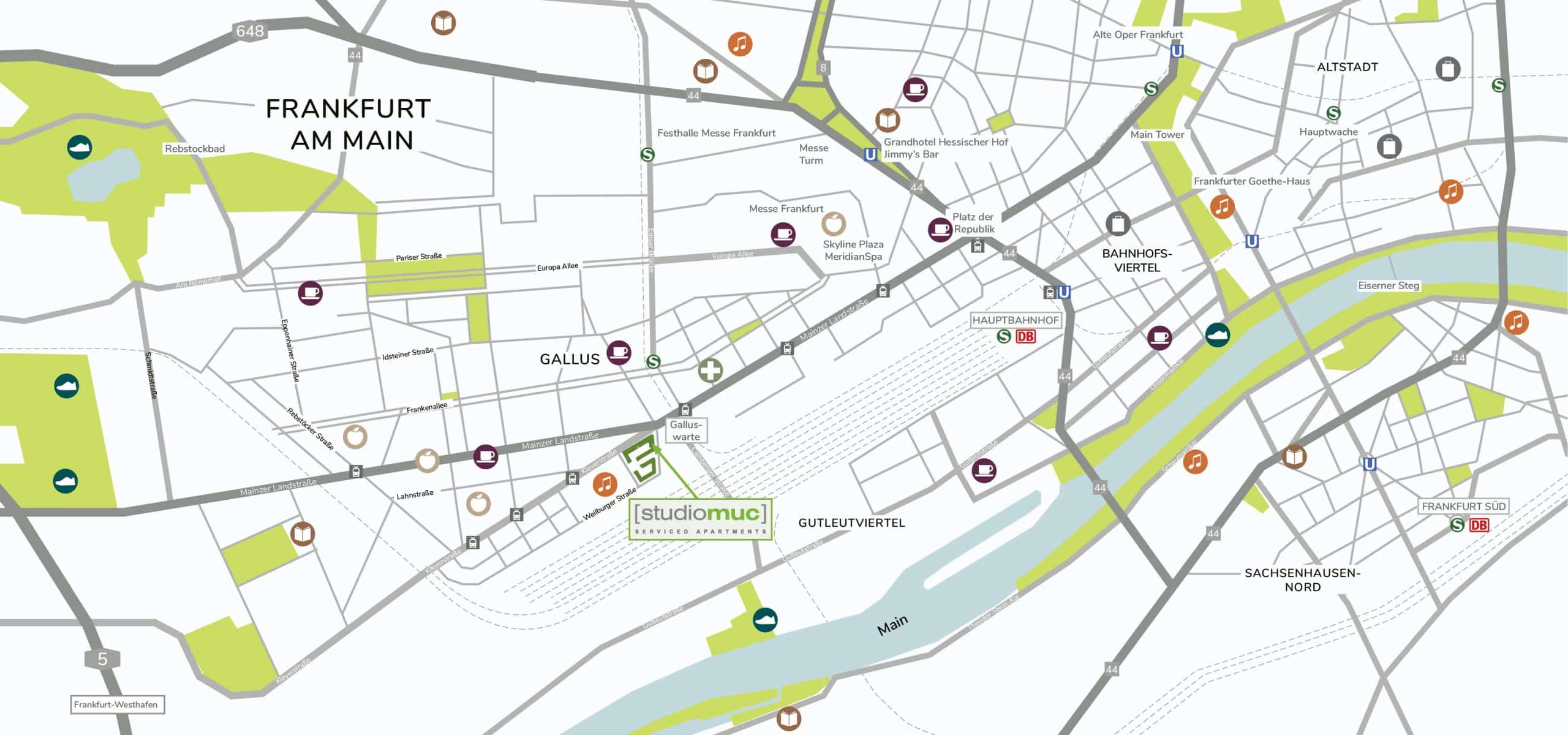 Frankfurt-Landkarte-Umgebung Frankfurt-Landkarte-Umgebung