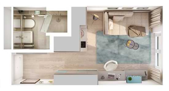 Studio Apartment Grundriss Studio Apartment Grundriss